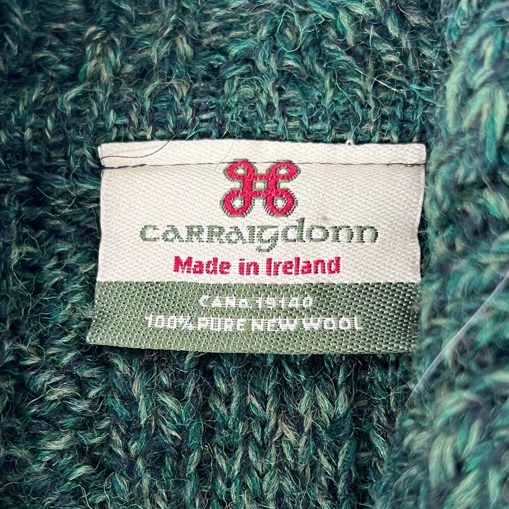 Carraig donn | 100% Pure New Wool One Button Cardigan | M - Picture 4 of 9